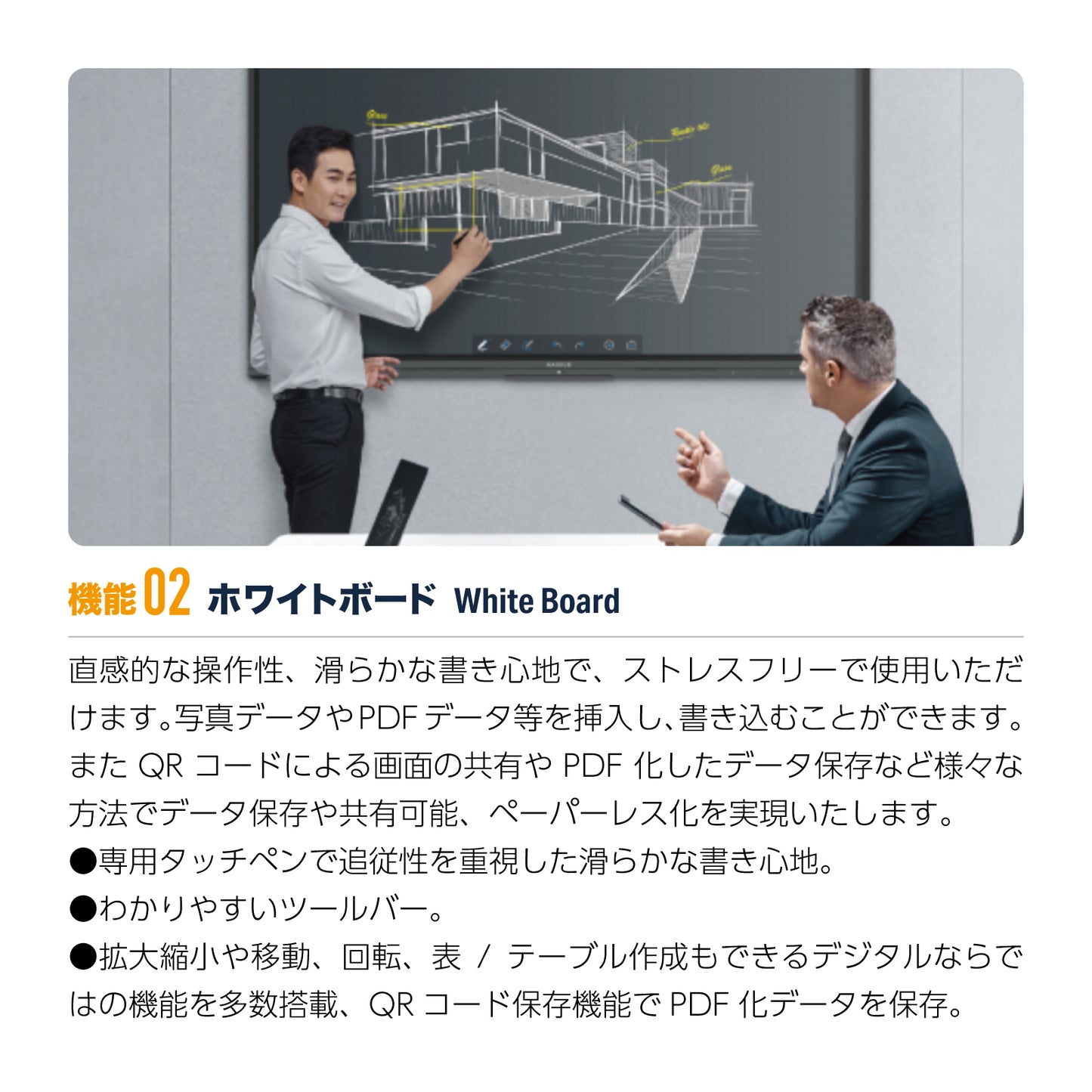 V6 CFシリーズ 65型 MAXHUB 電子黒板 オールインワン ミーティングボード / MH-CF65FA