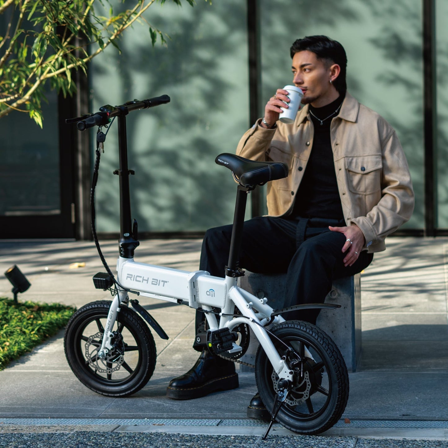 RICHBIT CITY ASSIST(スノーホワイト)電動アシスト自転車 型式認定取得済