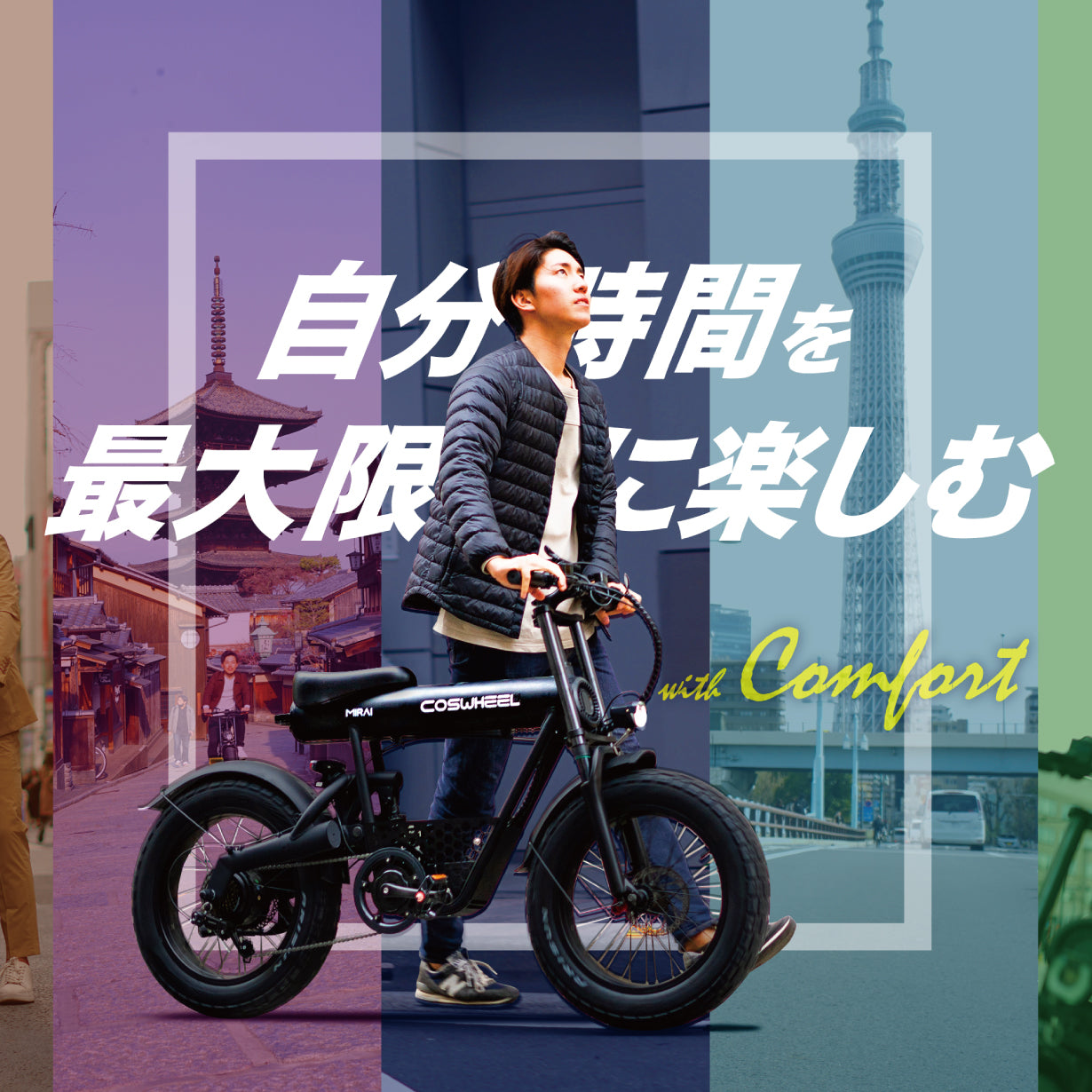 電動アシスト自転車 COSWHEEL MIRAI COMFORT 20インチ 道路交通法の基準に適合