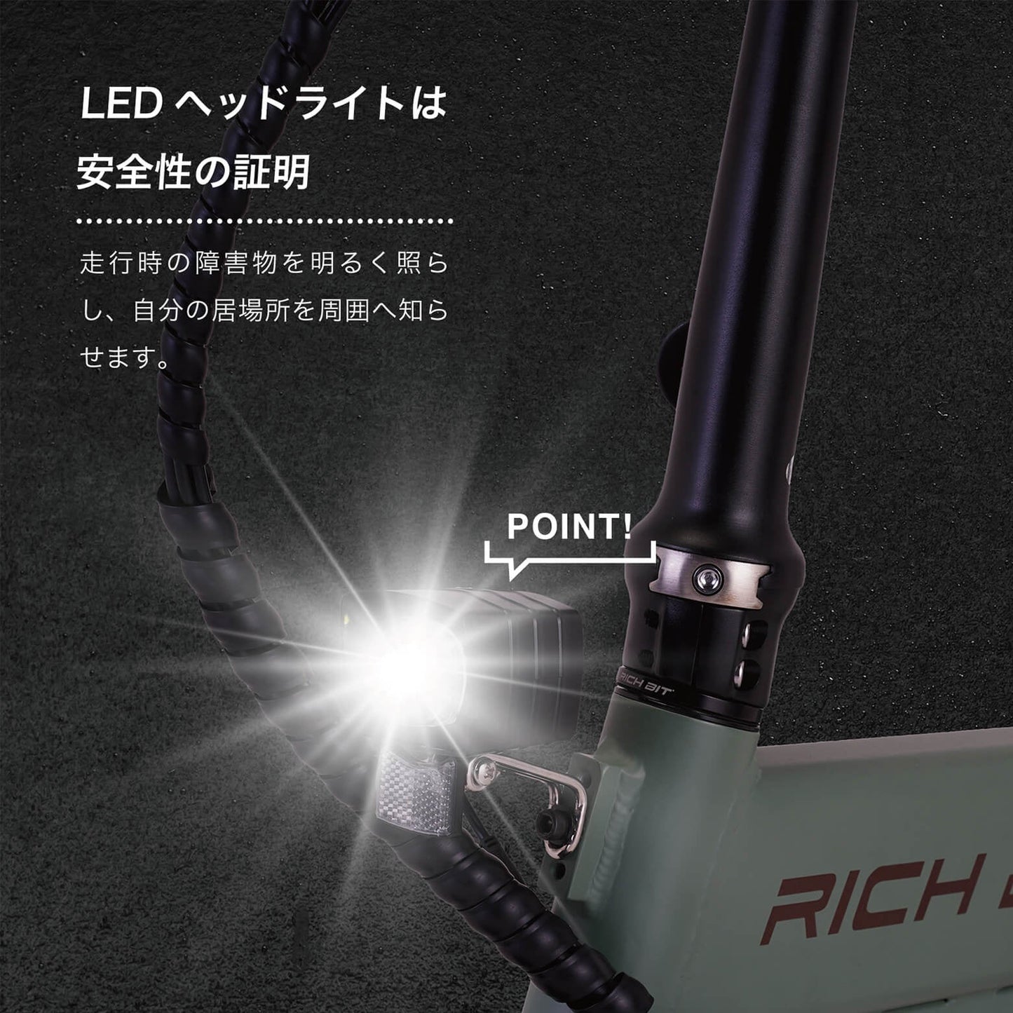RICHBIT CITY ASSIST(シティブラック)電動アシスト自転車 型式認定取得済