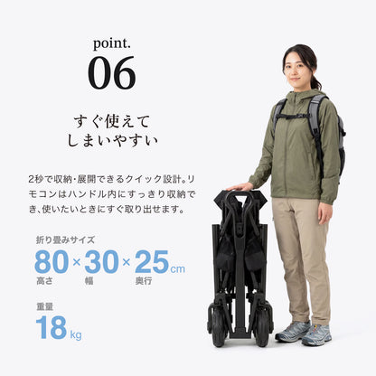 LITEFAR G2｜リモコン式 電動キャリーワゴン(オールインワンセット)