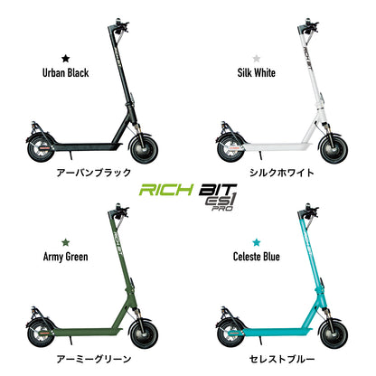 RICHBIT ES1 Pro★特定小型原動機付自転車モデル【ホワイト】電動キックボード 公道/歩道走行可能 20km/h以下