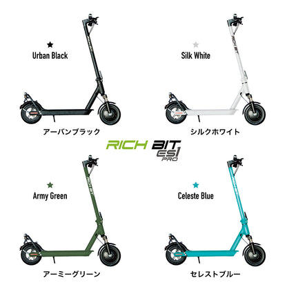 RICHBIT ES1 Pro★特定小型原動機付自転車モデル【ブルー】電動キックボード 公道/歩道走行可能 20km/h以下