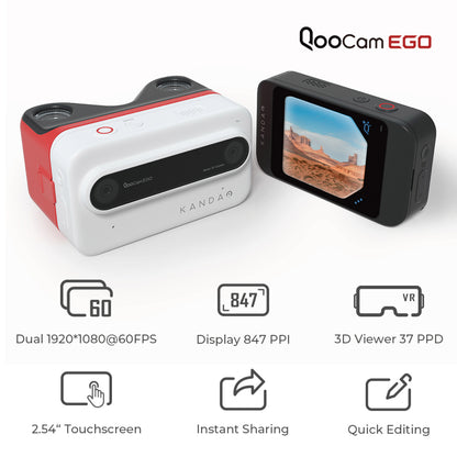 QooCam EGO 3Dカメラ / 3D映像 撮影 視聴 共有 立体視 カメラ