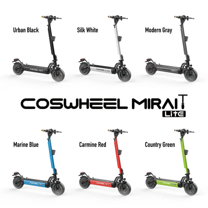 特定小型原付モデル COSWHEEL MIRAI T Lite [グレー：通常バッテリー] 電動キックボード 公道/歩道走行可能 20km/h