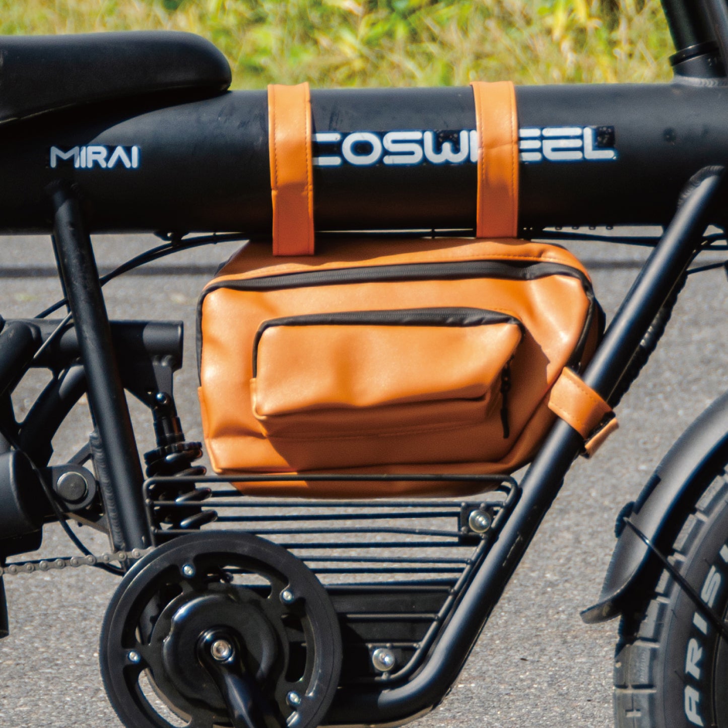 COSWHEEL 電動バイク / 電動アシスト自転車 フレームバッグ ブラウン Lite