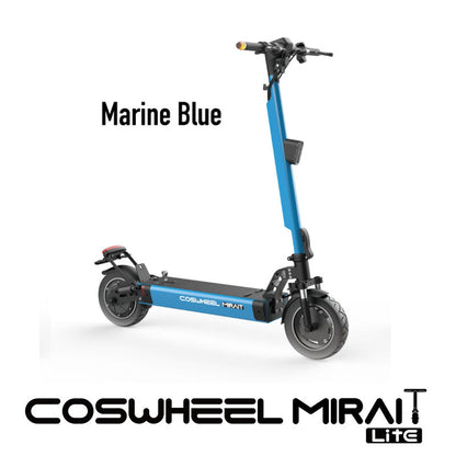 『特定小型原動機付自転車』COSWHEEL MIRAI T Lite [ブルー：大容量バッテリー] 電動キックボード 公道/歩道走行可能 20km/h