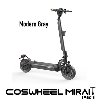 『特定小型原動機付自転車』COSWHEEL MIRAI T Lite [グレー：通常バッテリー] 電動キックボード 公道/歩道走行可能 20km/h