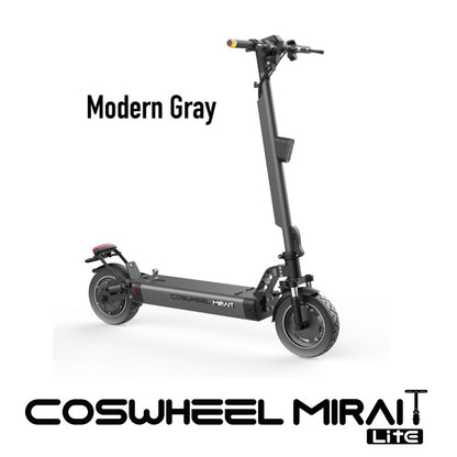 『特定小型原動機付自転車』COSWHEEL MIRAI T Lite [グレー：大容量バッテリー] 電動キックボード 公道/歩道走行可能 20km/h