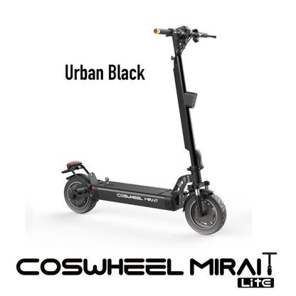 特定小型原付モデル COSWHEEL MIRAI T Lite [ブラック：通常バッテリー] 電動キックボード 公道/歩道走行可能 20km/h