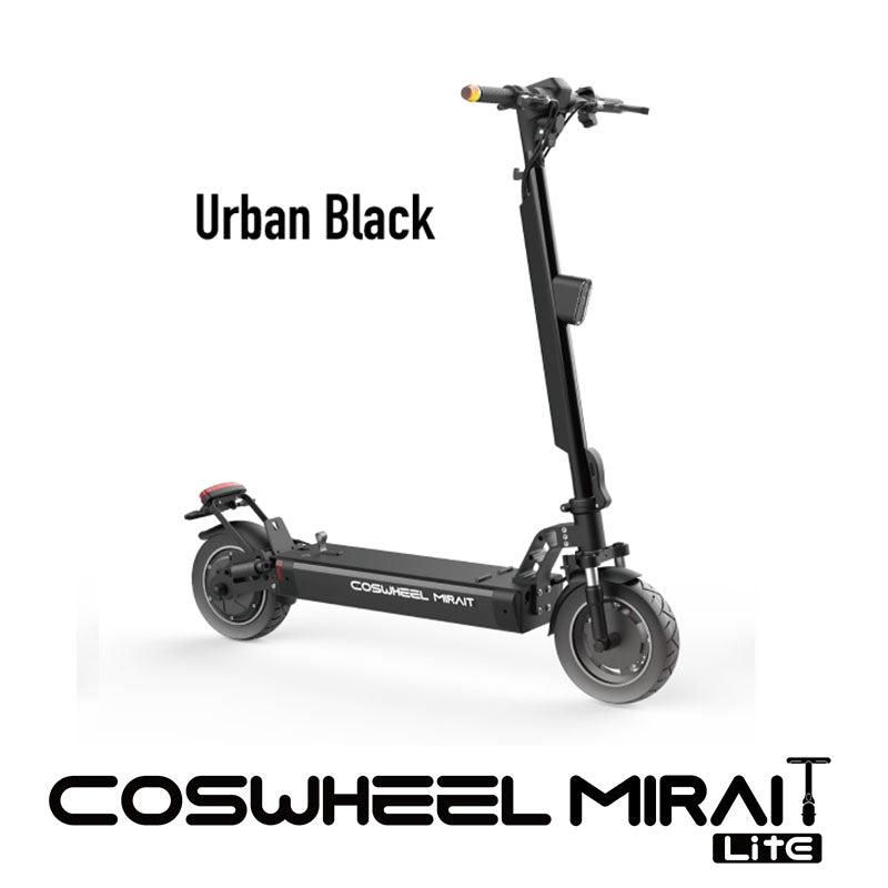 【数量限定 / 大容量バッテリー搭載】特定小型原付モデル COSWHEEL MIRAI T Lite [ブラック] 電動キックボード 公道/歩道走行可能